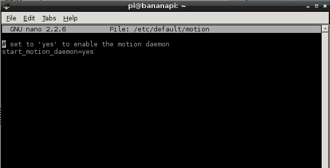 Raspbian - Motion Daemon