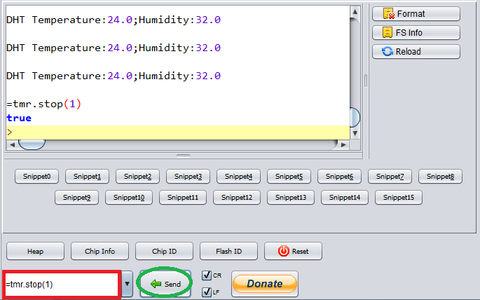 ESPlorer Timer Leállítás
