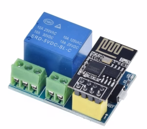 Egy csatornás relé modul ESP-01 mikrokontrollerhez