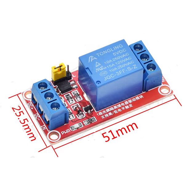 Relé modul - 1 csatornás