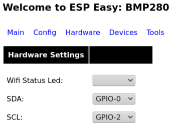 ESP01 GPIO settings