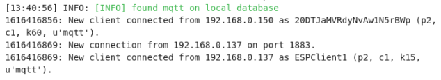 BMP280 - MQTT - Hassio - ESPeasy - MQTT log