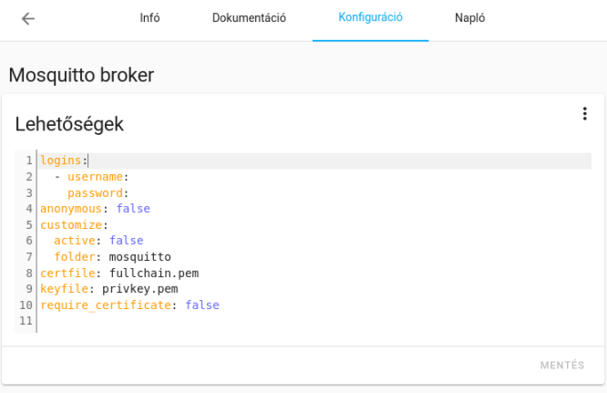 BMP280 - MQTT - Hassio - ESPeasy - Broker konfiguráció