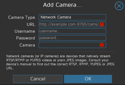 Onvif IP Kamera - MotionEye Kamera hozzáadás