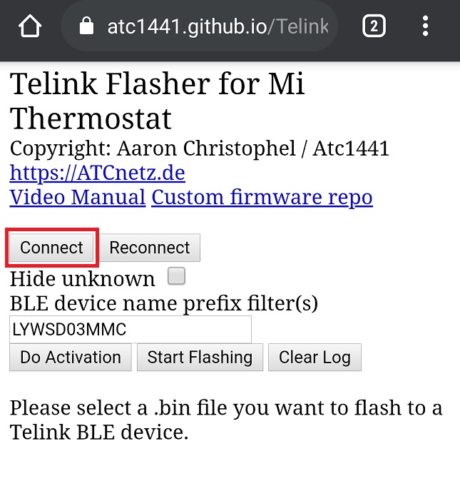 ESP32 és Xiaomi Mijia - Telink Flasher