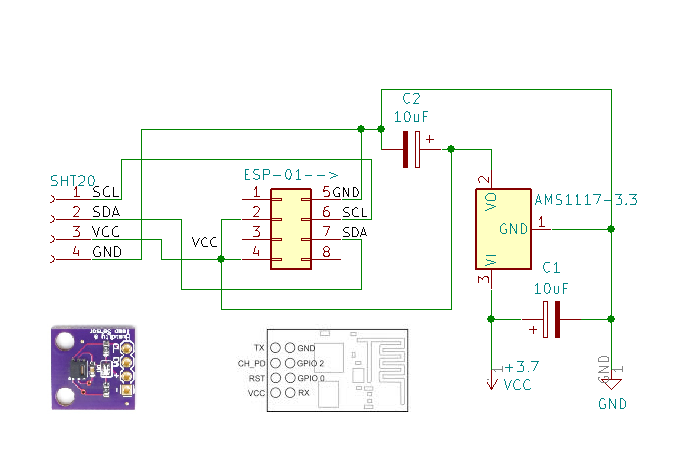 SHT20 és ESP-01 - Arduino IDE alatt