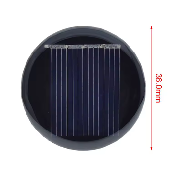 Kerek Mini Polikristályos Napelem Modul - 2V 35mA