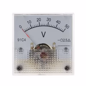 Beépíthető feszültség mérő panel műszer - 50V - DC