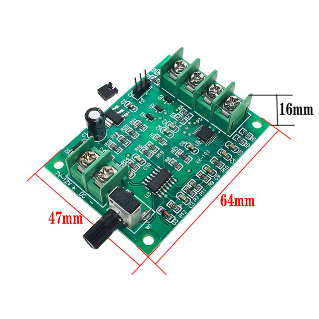 BLDC - 3 Fázisú Brushless motor vezérlő - 12V