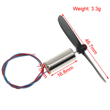 Coreless Motor - Propellerrel - Párban - 3.7V 