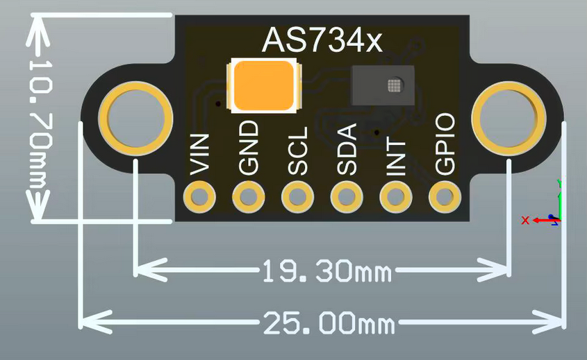 AS7341 - Fény Spektrum érzékelő szenzor - I2C